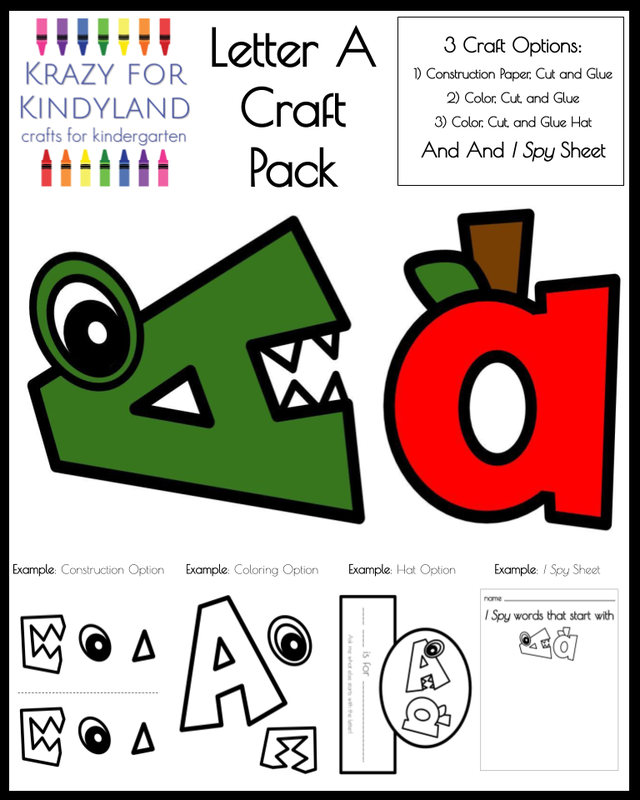 Free Kindergarten Activities and Crafts for Kids