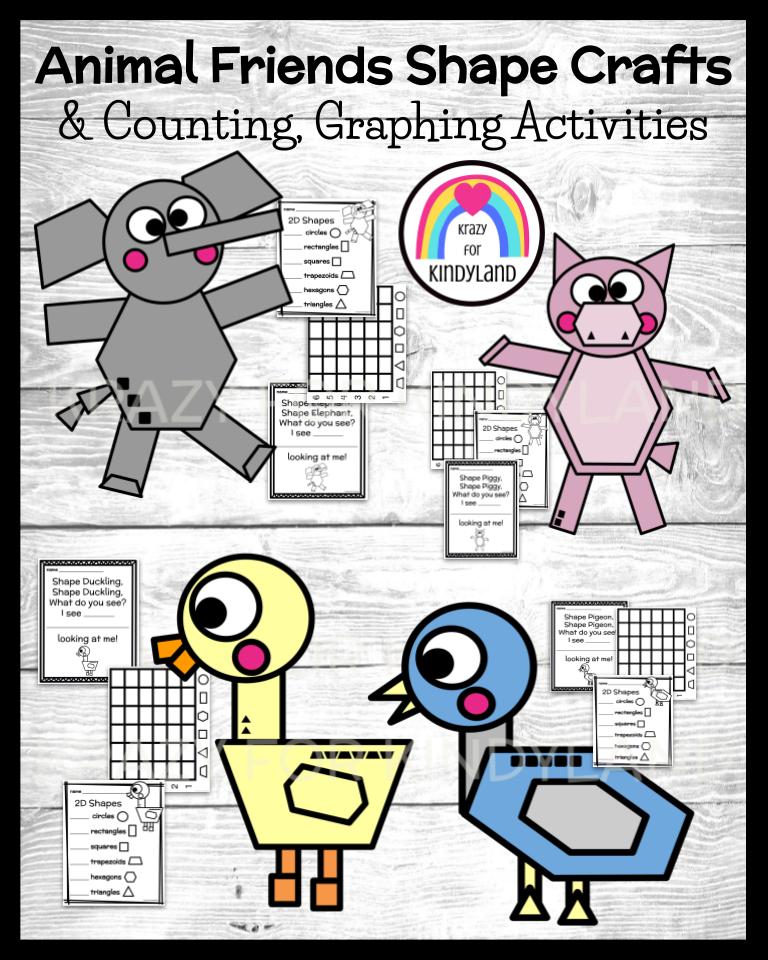 Mo Willems Book Companion Kindergarten Arts and Crafts Pack: Pigeon,  Duckling, Elephant, Piggie