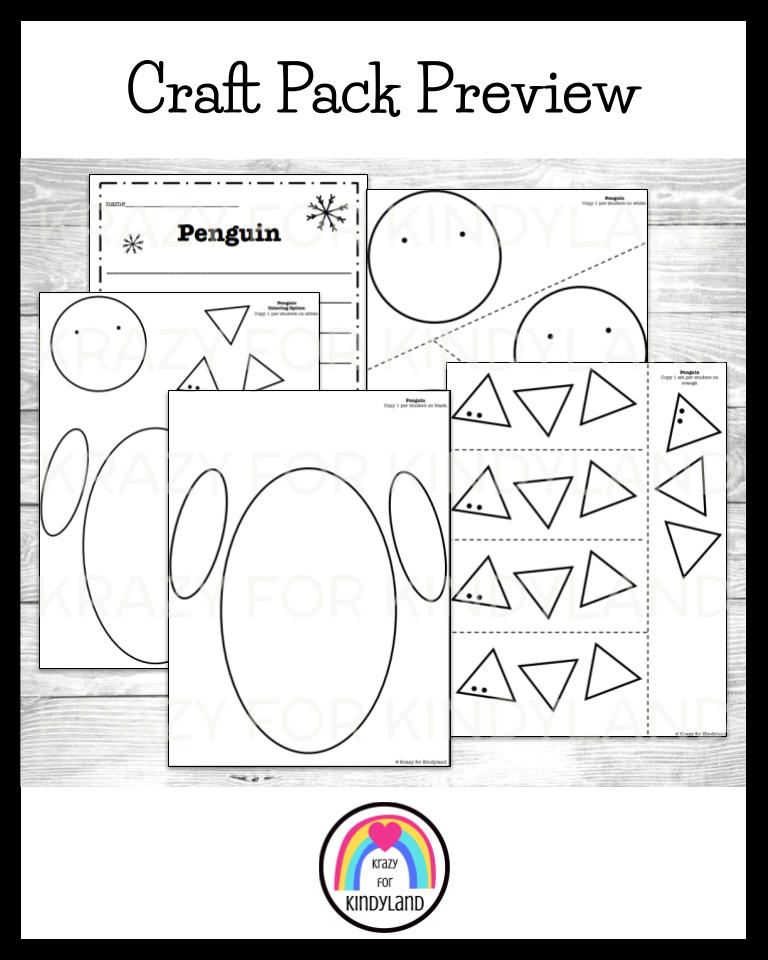 Penguin Craft and Writing Prompt for Arctic Animal Research, Winter ...
