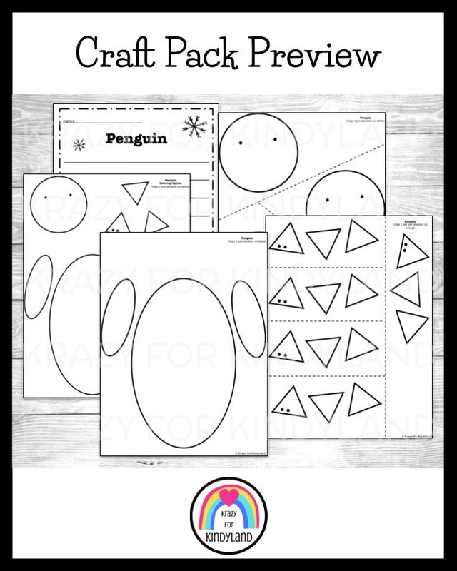 Penguin Craft and Writing Prompt for Arctic Animal Research, Winter ...