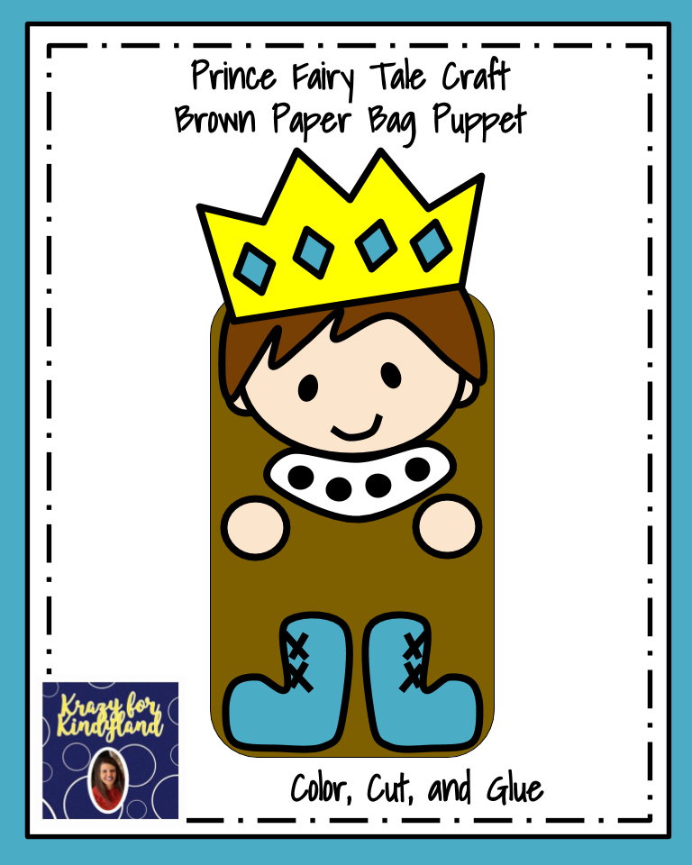 Prince Craft for Kids Brown Paper Bag Puppet