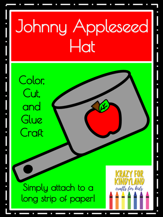 Johnny Appleseed Hat Kindergarten Arts and Crafts Activity