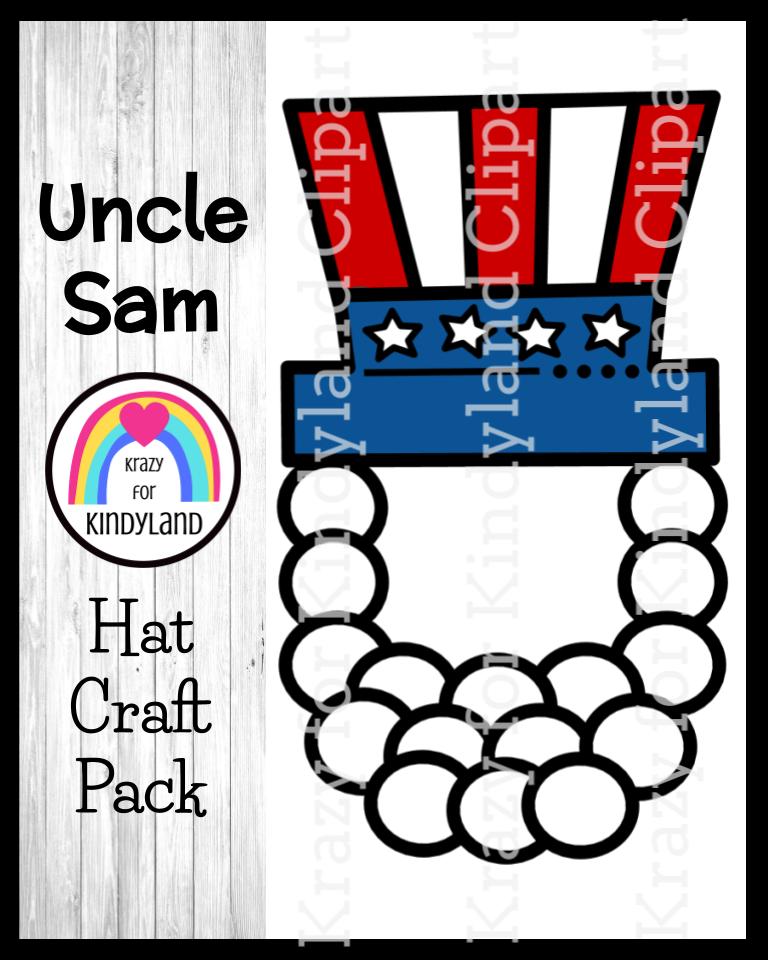 USA Kindergarten Arts and Crafts: Uncle Sam Hat