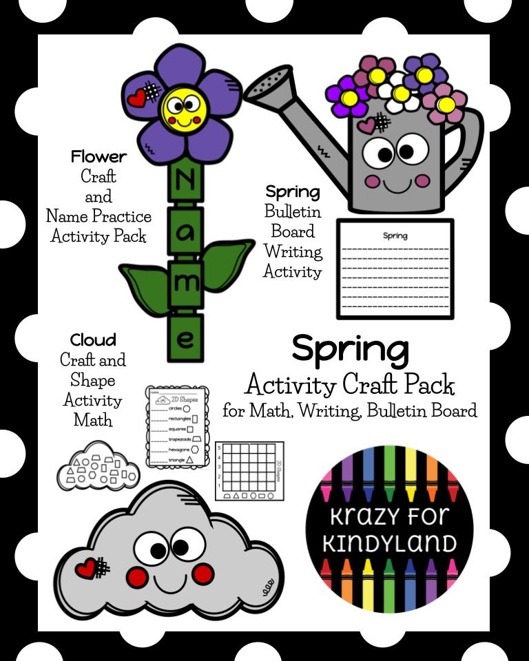 Spring Activities: Crafts for Names, Shapes, Writing Prompts, Bulletin ...