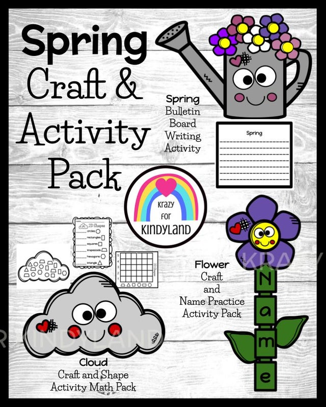 Spring Activities: Crafts for Names, Shapes, Writing Prompts, Bulletin ...