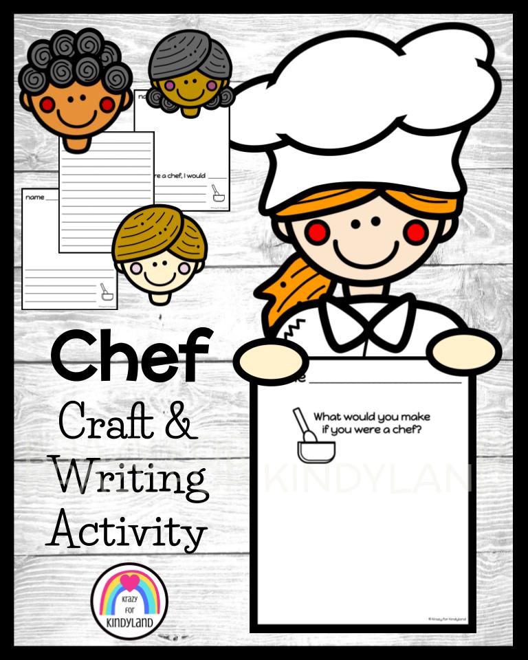 Community Helper Activity with a Chef Craft & Writing Prompt for